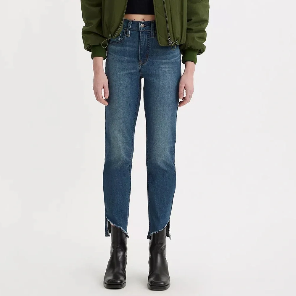 NWT 724 HIGH RISE SLIM STRAIGHT CROPPED WOMEN'S JEANS - Picture 1 of 5